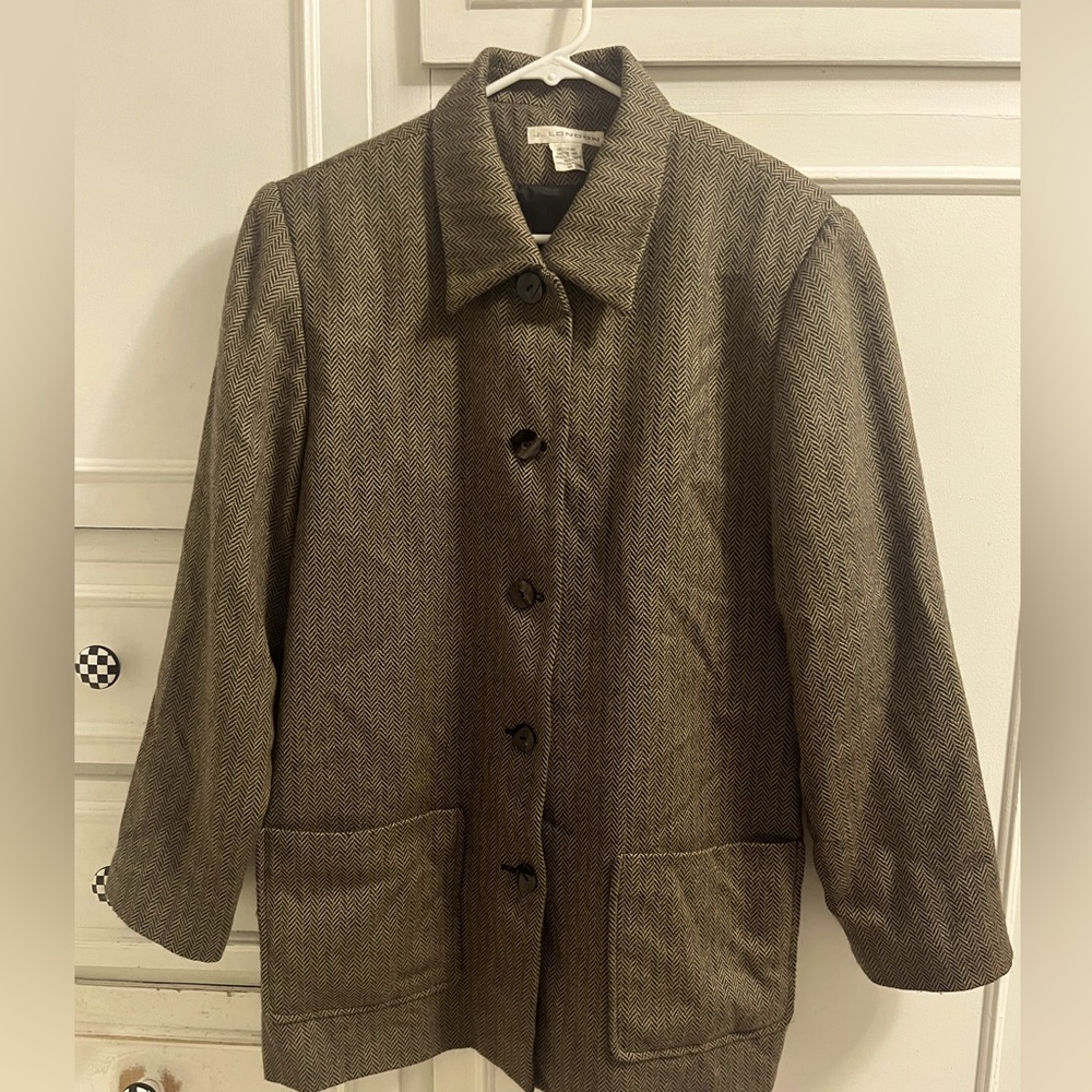 Jessica London Wool Blend Women’s Lined Blazer Size 12 Button Up